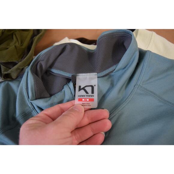 Kari Traa Pullover Womens Medium Blue Gray Long Sleeve Half Zip Athletic Top - Picture 4 of 6